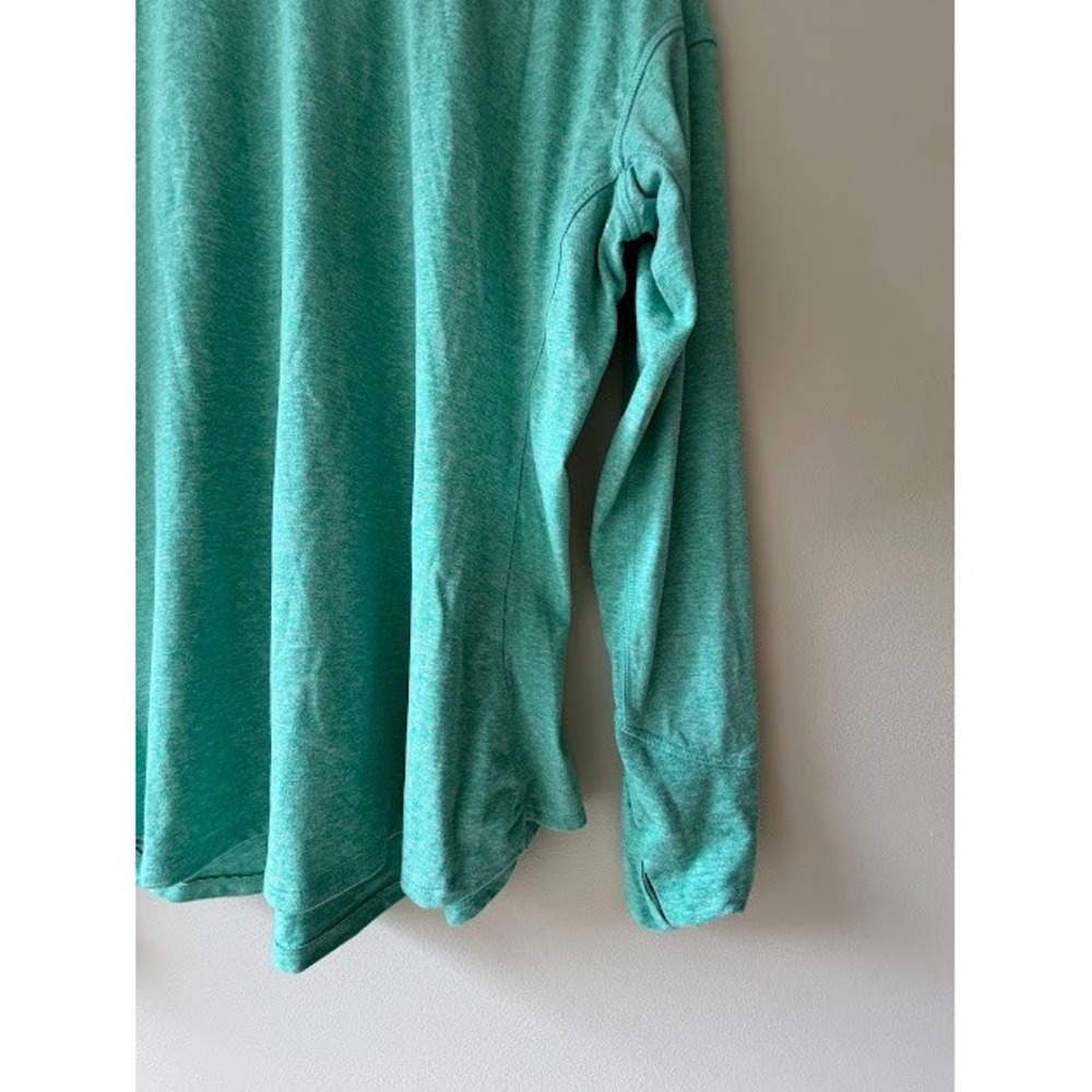 Active Avia Long Sleeve Women L Green Heathered Thumbhole Performance Top - Picture 4 of 5